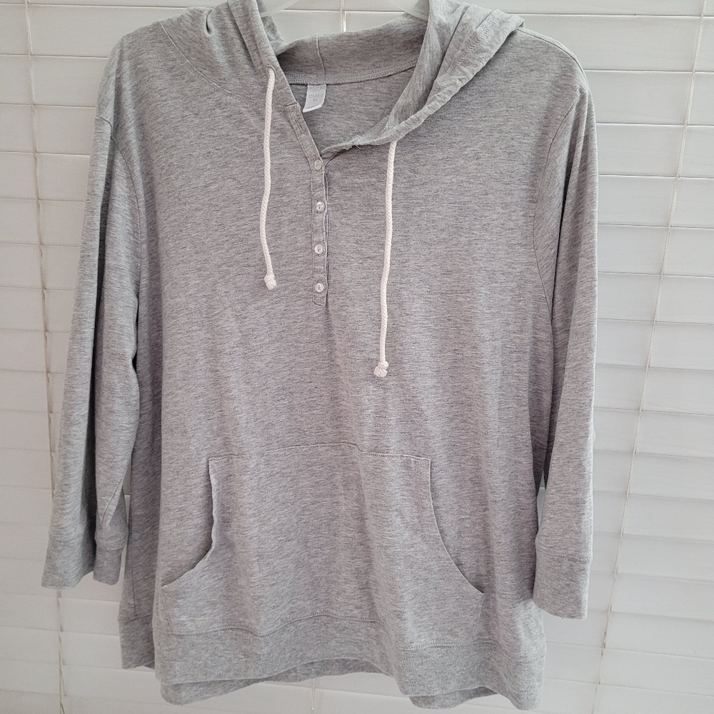 grey hoody top